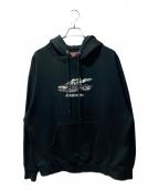 APHRODITEGANG×葵産業×BUDSPOOLアフロディーテギャング×アオイサンギョウ×バッズプール）の古着「SMOKE CAR HOODED SWEAT SHIRT」｜ブラック