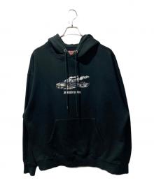 APHRODITEGANG×葵産業×BUDSPOOL（アフロディーテギャング×アオイサンギョウ×バッズプール）の古着「SMOKE CAR HOODED SWEAT SHIRT」｜ブラック