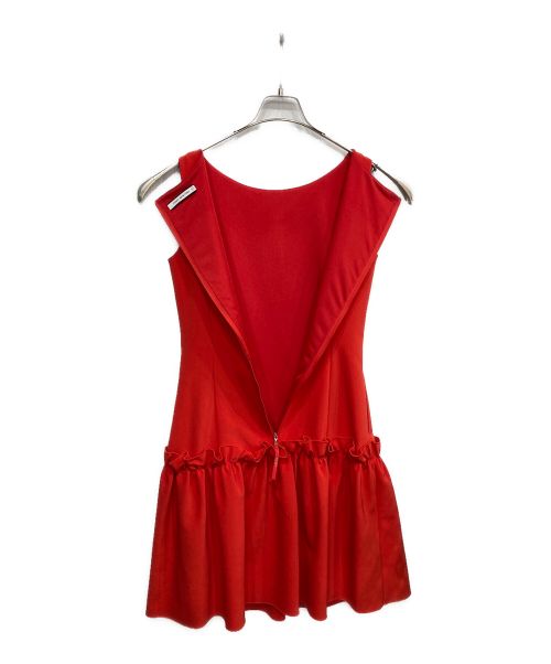 FOXEY NEWYORK（フォクシーニューヨーク）FOXEY NEWYORK (フォクシーニューヨーク) ノースリーブワンピース オレンジ サイズ:38の古着・服飾アイテム