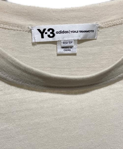 Y-3（ワイスリー）Y-3 (ワイスリー) Distressed Signature SS Tee ベージュ サイズ:XSサイズの古着・服飾アイテム