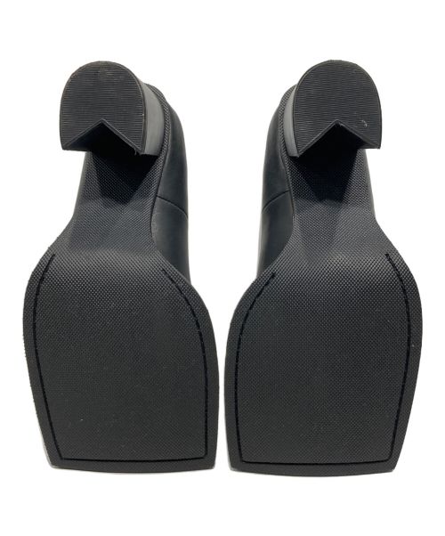 Ninamounah（ニーナムーナ）Ninamounah (ニーナムーナ) Howl レザーパンプス/スクエアトゥパンプス ブラック サイズ:37の古着・服飾アイテム