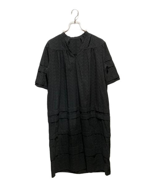 heliopole（エリオポール）heliopole (エリオポール) ETHNICALCOTTON LACE CAFTAN OP ブラック サイズ:Mの古着・服飾アイテム