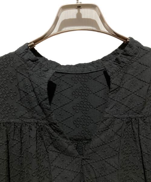 heliopole（エリオポール）heliopole (エリオポール) ETHNICALCOTTON LACE CAFTAN OP ブラック サイズ:Mの古着・服飾アイテム