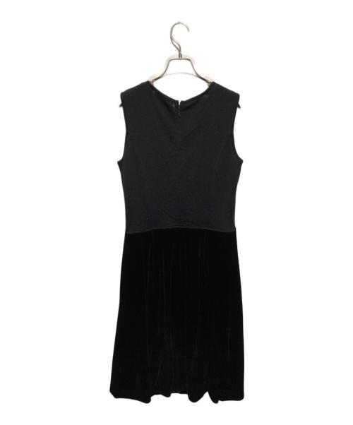 Rene（ルネ）Rene (ルネ) ノースリーブニット×ベロアワンピース ブラック サイズ:Mの古着・服飾アイテム