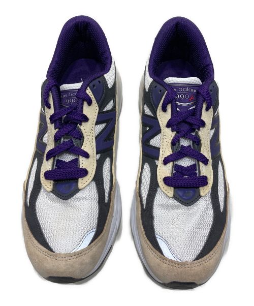 NEW BALANCE（ニューバランス）NEW BALANCE (ニューバランス) Made in USA 990 v6 WB6 ベージュ×パープル サイズ:US8 UK71/2の古着・服飾アイテム