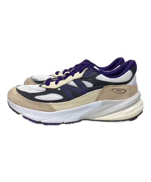 NEW BALANCE（ニューバランス）NEW BALANCE (ニューバランス) Made in USA 990 v6 WB6 ベージュ×パープル サイズ:US8 UK71/2の古着・服飾アイテム