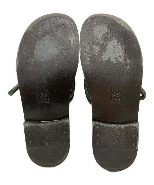 LOEWE（ロエベ）LOEWE (ロエベ) フラメンコフラットサンダル グリーン サイズ:37の古着・服飾アイテム