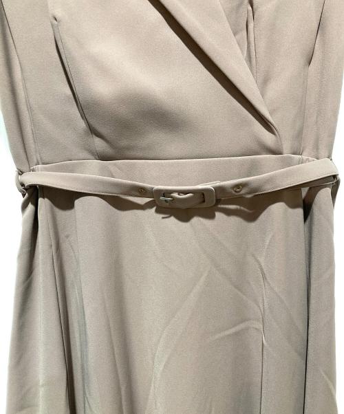 anuans（アニュアンス）anuans (アニュアンス) ダブルサテンテーラードフレアワンピース ブラウン サイズ:S 未使用品の古着・服飾アイテム