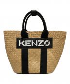 KENZOケンゾー）の古着「スモールラフィア かごバッグ」｜ベージュ×ブラック