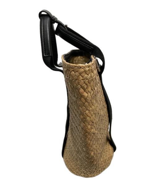 KENZO（ケンゾー）KENZO (ケンゾー) スモールラフィア かごバッグ ベージュ×ブラックの古着・服飾アイテム