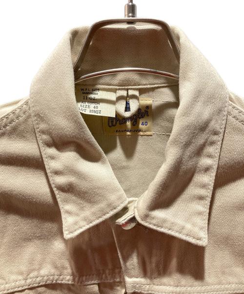 Wrangler（ラングラー）Wrangler (ラングラー) 33MJZ復刻コットンサテンジャケット ベージュ サイズ:40の古着・服飾アイテム