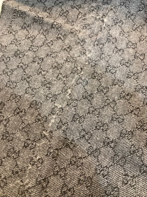 GUCCI（グッチ）GUCCI (グッチ) GGパターンウールスカーフ グレーの古着・服飾アイテム