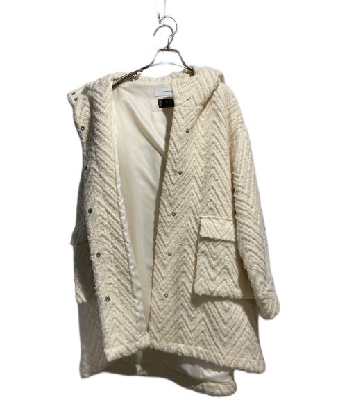 JOURNAL STANDARD（ジャーナルスタンダード）JOURNAL STANDARD (ジャーナル スタンダード) ホワイトフラッフィービッグブルゾン ベージュ サイズ:FREEの古着・服飾アイテム