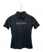 DESCENTE GOLFデサントゴルフ）の古着「鹿の子ポロシャツ」｜ネイビー