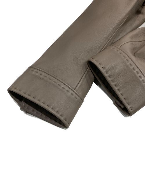 MEN'S BIGI（メンズビギ）MEN'S BIGI (メンズビギ) ラムレザークロームタンニングセミダブルライダース ベージュ サイズ:02の古着・服飾アイテム