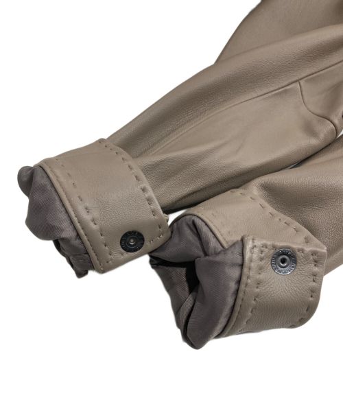 MEN'S BIGI（メンズビギ）MEN'S BIGI (メンズビギ) ラムレザークロームタンニングセミダブルライダース ベージュ サイズ:02の古着・服飾アイテム