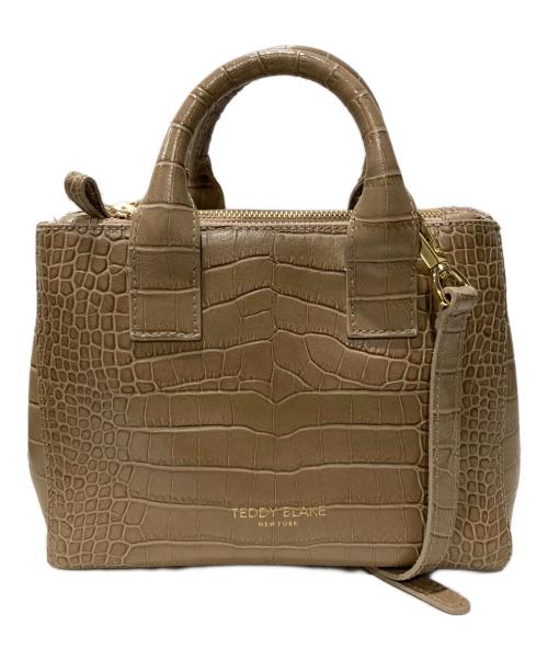 Teddy Blake（テディブレイク）teddy blake (テディブレイク) 型押しショルダーバッグ ベージュの古着・服飾アイテム