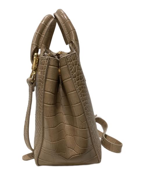 Teddy Blake（テディブレイク）teddy blake (テディブレイク) 型押しショルダーバッグ ベージュの古着・服飾アイテム