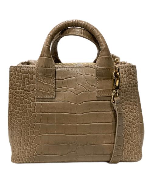 Teddy Blake（テディブレイク）teddy blake (テディブレイク) 型押しショルダーバッグ ベージュの古着・服飾アイテム