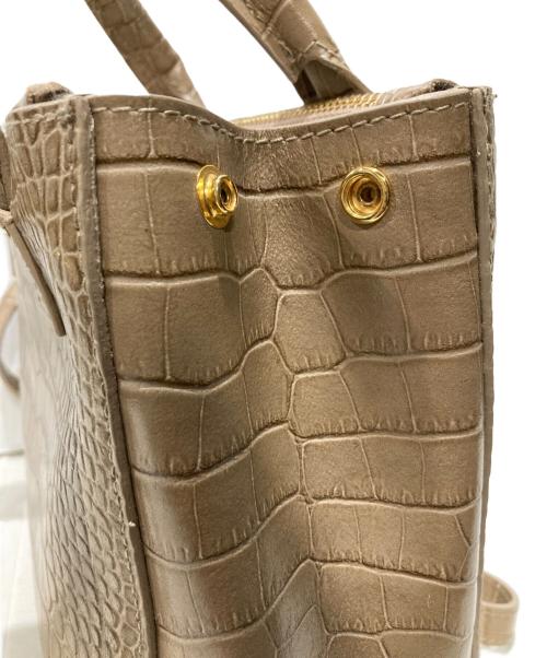 Teddy Blake（テディブレイク）teddy blake (テディブレイク) 型押しショルダーバッグ ベージュの古着・服飾アイテム