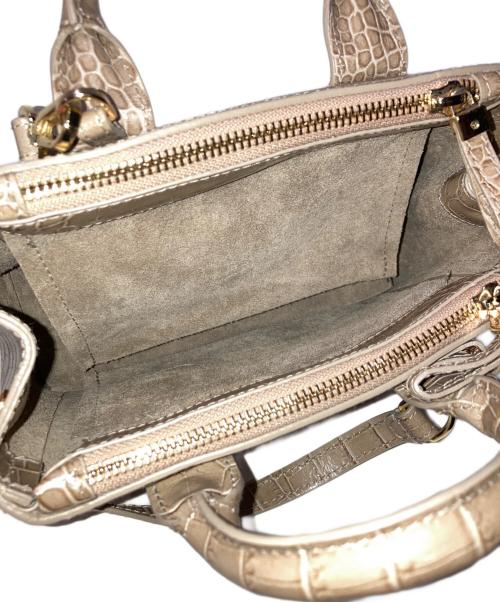 Teddy Blake（テディブレイク）teddy blake (テディブレイク) 型押しショルダーバッグ ベージュの古着・服飾アイテム