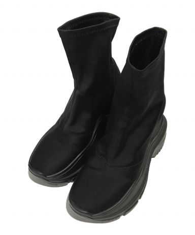靴 YELLO TOKYO BLACK WEDGE HEEL SHORT BOOTS YELLO / TOKYO BLACK PLATFORM SHORT BOOTS