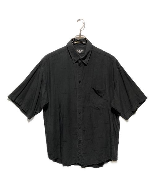 BALENCIAGA（バレンシアガ）BALENCIAGA (バレンシアガ) モノグラム 半袖シャツ ブラック サイズ:37の古着・服飾アイテム