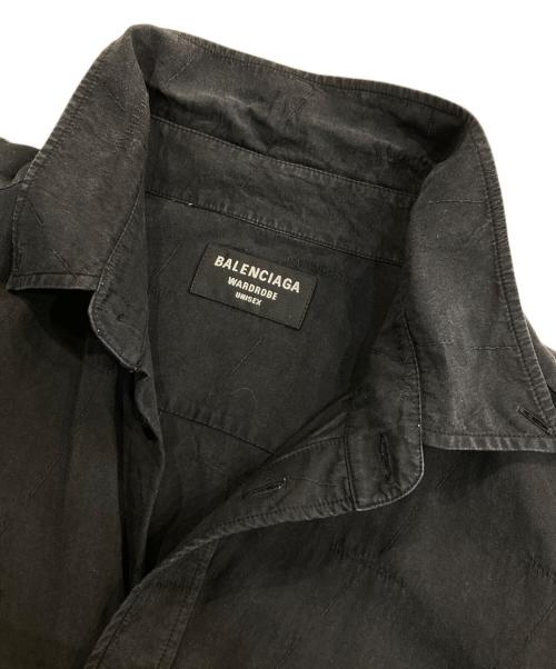 BALENCIAGA（バレンシアガ）BALENCIAGA (バレンシアガ) モノグラム 半袖シャツ ブラック サイズ:37の古着・服飾アイテム
