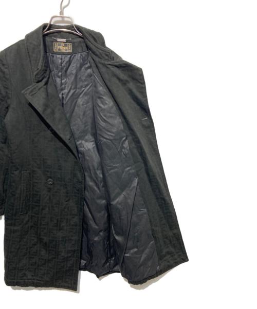 FENDI（フェンディ）FENDI (フェンディ) ズッカ柄コート ブラック サイズ:40の古着・服飾アイテム
