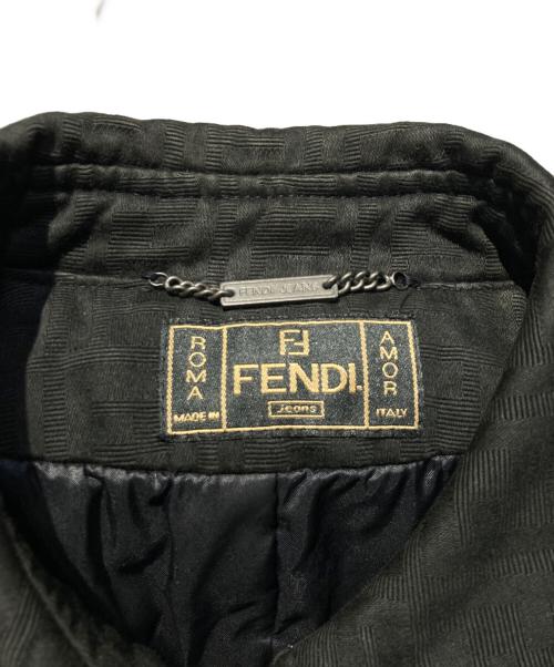 FENDI（フェンディ）FENDI (フェンディ) ズッカ柄コート ブラック サイズ:40の古着・服飾アイテム