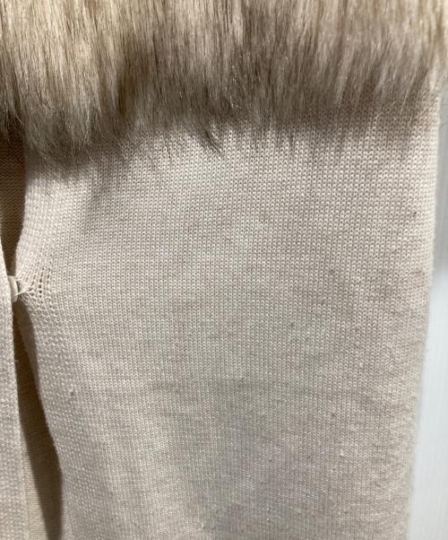 EPOCA THE SHOP（エポカ ザ ショップ）EPOCA THE SHOP (エポカ ザ ショップ) エコファー付きロングジレ ベージュ サイズ:28の古着・服飾アイテム