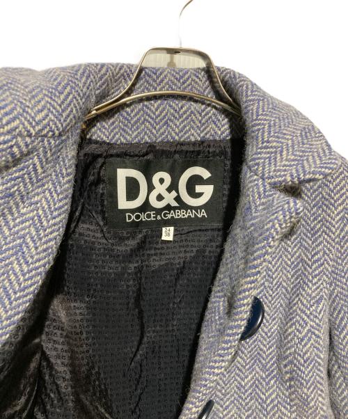 DOLCE & GABBANA（ドルチェ＆ガッバーナ）DOLCE & GABBANA (ドルチェ＆ガッバーナ) ショート丈ウールジャケット ネイビー サイズ:24/38の古着・服飾アイテム