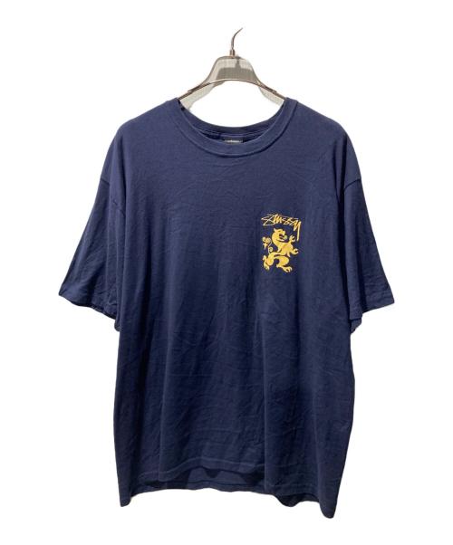 stussy（ステューシー）stussy (ステューシー) ストックロゴリーガルTシャツ ネイビー サイズ:XLの古着・服飾アイテム