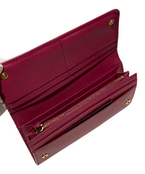 PRADA（プラダ）PRADA (プラダ) リボンZIP長財布 ピンクの古着・服飾アイテム