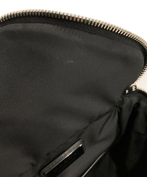 PRADA（プラダ）PRADA (プラダ) Re-Nylon リナイロン Xレザー トライアングル ショルダーバッグ ブラックの古着・服飾アイテム