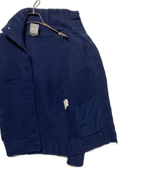 CHANEL（シャネル）CHANEL (シャネル) ウールカシミヤニットジャケット ネイビー サイズ:36の古着・服飾アイテム