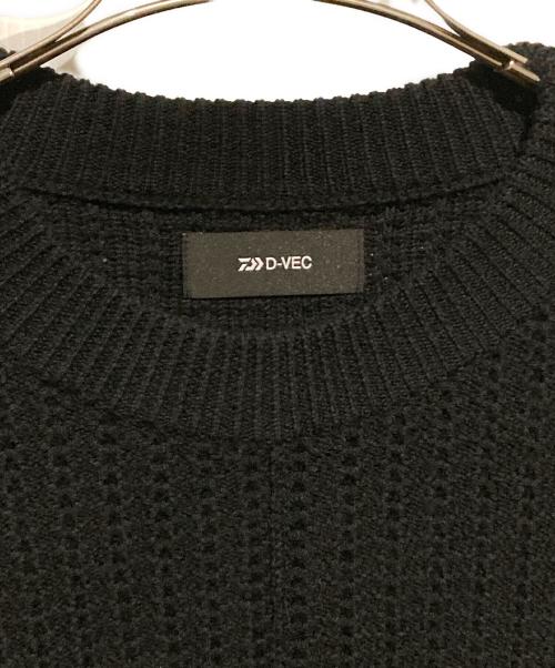 D-VEC（ディーベック）D-VEC (ディーベック) FISHERMANS KNIT CREW ニット ブラック サイズ:3の古着・服飾アイテム