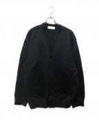 IRENISAイレニサ）の古着「COTTON KNIT CARDIGAN(コットンニットカーディガン）」｜ブラック