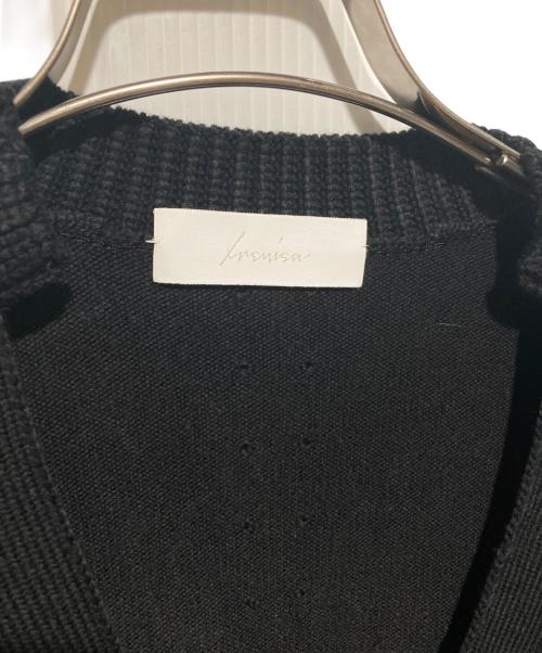 IRENISA（イレニサ）IRENISA (イレニサ) COTTON KNIT CARDIGAN(コットンニットカーディガン） ブラック サイズ:3 未使用品の古着・服飾アイテム