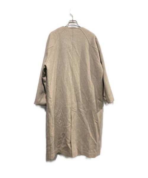 JOURNAL STANDARD（ジャーナルスタンダード）JOURNAL STANDARD (ジャーナルスタンダード) スーパー140ビーバーノーカラーコート ブラウン サイズ:36の古着・服飾アイテム