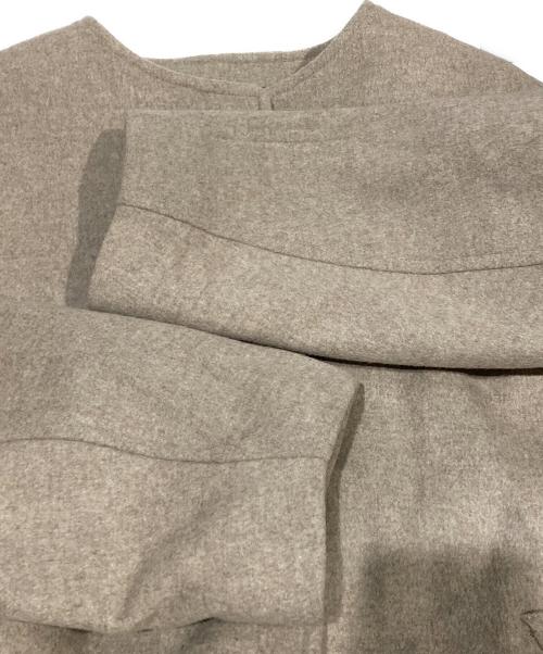 JOURNAL STANDARD（ジャーナルスタンダード）JOURNAL STANDARD (ジャーナルスタンダード) スーパー140ビーバーノーカラーコート ブラウン サイズ:36の古着・服飾アイテム