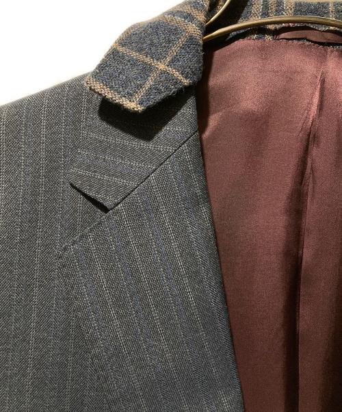 KOLOR（カラー）KOLOR (カラー) ドッキングテーラードジャケット ネイビー×グレー サイズ:2の古着・服飾アイテム