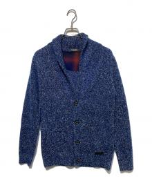BLACK LABEL CRESTBRIDGE（ブラックレーベル クレストブリッジ）の古着「ショールカラーカーディガン」｜ブルー