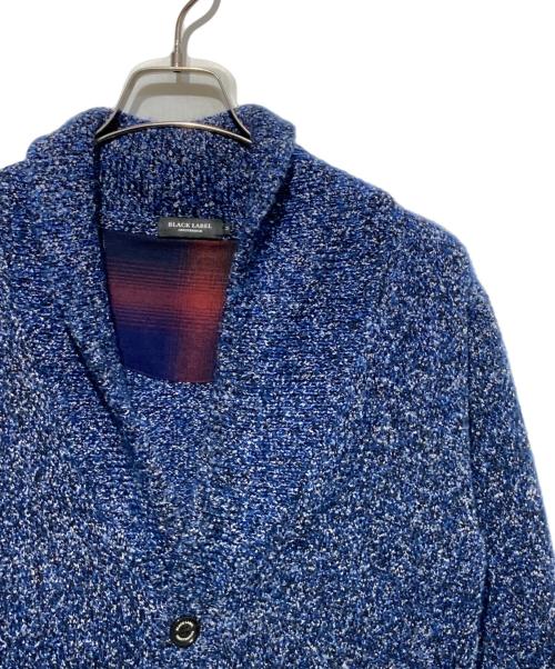 BLACK LABEL CRESTBRIDGE（ブラックレーベル クレストブリッジ）BLACK LABEL CRESTBRIDGE (ブラックレーベル クレストブリッジ) ショールカラーカーディガン ブルー サイズ:Ｍの古着・服飾アイテム