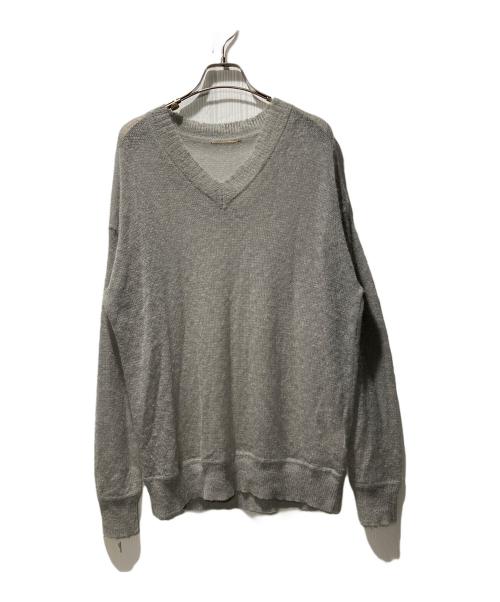 DEUXIEME CLASSE（ドゥーズィエム クラス）Deuxieme Classe (ドゥーズィエム クラス) Sheer V/N Mohair Knit ニット グレー サイズ:FREEの古着・服飾アイテム