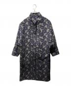 Lourenローレン）の古着「flower mole jacquard coat」｜ネイビー