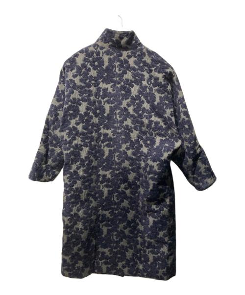 Louren（ローレン）louren (ローレン) flower mole jacquard coat ネイビー サイズ:FREEの古着・服飾アイテム