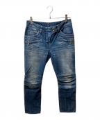 BALMAINバルマン）の古着「イーグルボタンフライバイカーデニムパンツ」｜インディゴ