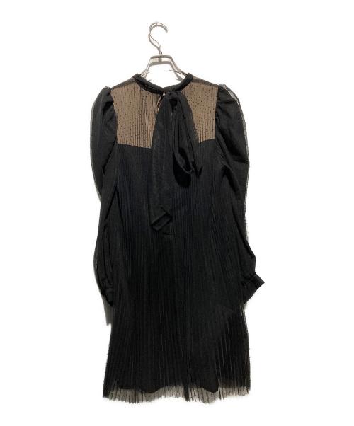 HER LIP TO（ハーリップトゥ）HER LIP TO (ハーリップトゥ) French Pleated Lace Dress ドレス  ワンピース ブラック サイズ:Mの古着・服飾アイテム