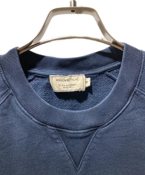 maison kitsune（メゾンキツネ）maison kitsune (メゾンキツネ) フォックス ヘッドパッチ クラシック スウェット ネイビー サイズ:Mの古着・服飾アイテム